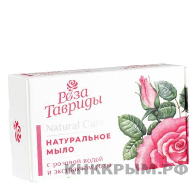 Натуральное мыло с розовой водой и экстрактом розы РТ, 95г